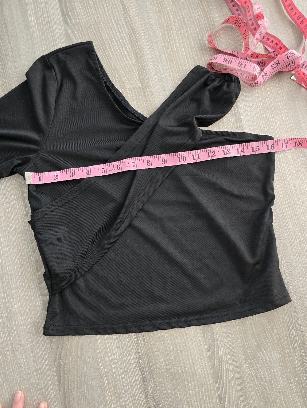 One-Shoulder Wrap Sleeve Top - Picture 4 of 6
